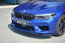 Cup Spoilerlippe Front Ansatz V.2 passend für BMW M5 F90 schwarz Hochglanz
