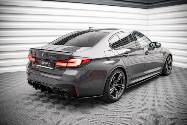 Seitenschweller Ansatz Cup Leisten passend für BMW M5 F90 schwarz Hochglanz