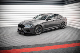 Seitenschweller Ansatz Cup Leisten passend für BMW M5 F90 schwarz Hochglanz