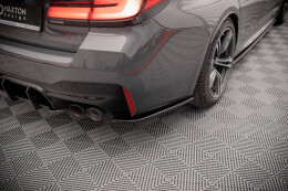 Heck Ansatz Flaps Diffusor für BMW M5 F90 schwarz matt
