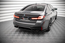 Mittlerer Cup Diffusor Heck Ansatz für BMW M5 F90 schwarz Hochglanz