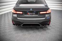 Mittlerer Cup Diffusor Heck Ansatz passend für BMW M5 F90 schwarz Hochglanz