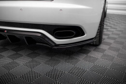 Heck Ansatz Flaps Diffusor V.2 passend für Maserati Granturismo Mk1 schwarz Hochglanz