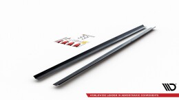 Seitenschweller Ansatz Cup Leisten passend für VW Polo GTI / R-line Mk6 schwarz Hochglanz