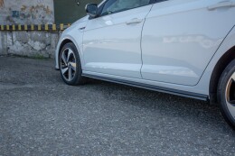Seitenschweller Ansatz Cup Leisten passend für VW Polo GTI / R-line Mk6 schwarz Hochglanz