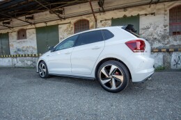 Seitenschweller Ansatz Cup Leisten passend für VW Polo GTI / R-line Mk6 schwarz Hochglanz