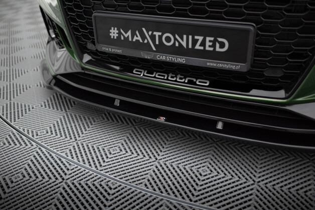 Cup Spoilerlippe Front Ansatz V.1 passend für Audi RS4 B9 schwarz Hochglanz