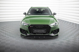 Cup Spoilerlippe Front Ansatz V.1 passend für Audi RS4 B9 schwarz Hochglanz