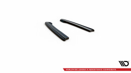 Heck Ansatz Flaps Diffusor passend für Audi RS4 B9 / B9 Facelift schwarz Hochglanz