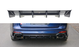 Heck Ansatz Diffusor für Audi RS4 B9 Avant schwarz...