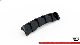 Heck Ansatz Diffusor passend für Audi RS4 B9 / B9 Facelift schwarz Hochglanz