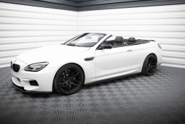 Seitenschweller Ansatz Cup Leisten passend für BMW M6 / 6 M-Paket Coupe / Cabriolet F06 / F13 / F12 schwarz Hochglanz