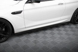 Seitenschweller Ansatz Cup Leisten passend für BMW M6 / 6 M-Paket Coupe / Cabriolet F06 / F13 / F12 schwarz Hochglanz