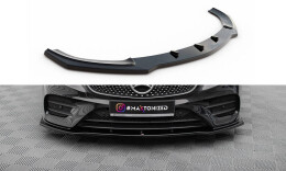 Cup Spoilerlippe Front Ansatz V.1 passend für Mercedes-Benz E-Klasse W213 Coupe (C238) / Cabriolet (A238) AMG-Line / 53 AMG schwarz Hochglanz