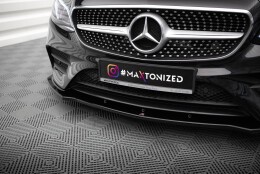 Cup Spoilerlippe Front Ansatz V.1 passend für Mercedes-Benz E-Klasse W213 Coupe (C238) / Cabriolet (A238) AMG-Line / 53 AMG schwarz Hochglanz