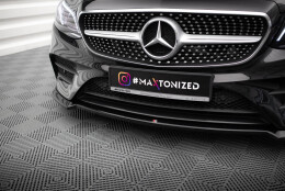 Cup Spoilerlippe Front Ansatz V.2 passend für Mercedes-Benz E-Klasse W213 Coupe (C238) / Cabriolet (A238) AMG-Line / 53 AMG schwarz Hochglanz