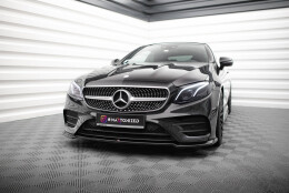 Cup Spoilerlippe Front Ansatz V.2 passend für Mercedes-Benz E-Klasse W213 Coupe (C238) / Cabriolet (A238) AMG-Line / 53 AMG schwarz Hochglanz