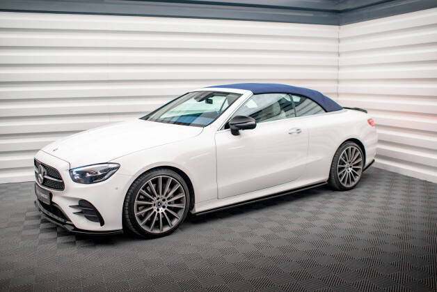 Seitenschweller Ansatz Cup Leisten passend für Mercedes-Benz E-Klasse W213 Coupe (C238) / Cabriolet (A238) AMG-Line / 53 AMG schwarz Hochglanz