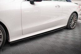 Seitenschweller Ansatz Cup Leisten für Mercedes-Benz E-Klasse W213 Coupe (C238) / Cabriolet (A238) AMG-Line / 53 AMG schwarz Hochglanz