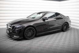 Seitenschweller Ansatz Cup Leisten passend für Mercedes-Benz E-Klasse W213 Coupe (C238) / Cabriolet (A238) AMG-Line / 53 AMG schwarz Hochglanz