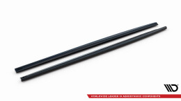Seitenschweller Ansatz Cup Leisten passend für Mercedes-Benz E-Klasse W213 Coupe (C238) / Cabriolet (A238) AMG-Line / 53 AMG schwarz Hochglanz