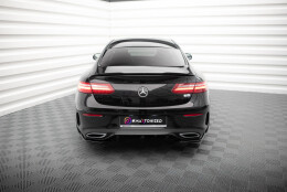 Heck Ansatz Flaps Diffusor passend für Mercedes-Benz E-Klasse W213 Coupe(C238) / Cabriolet (A238) AMG-Line schwarz Hochglanz