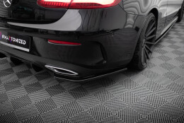 Heck Ansatz Flaps Diffusor passend für Mercedes-Benz E-Klasse W213 Coupe(C238) / Cabriolet (A238) AMG-Line schwarz Hochglanz