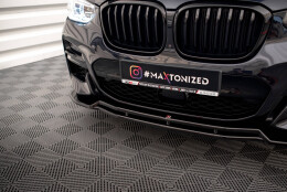 Cup Spoilerlippe Front Ansatz V.1 passend für BMW X3 M40d / M40i / M-Paket G01 schwarz Hochglanz