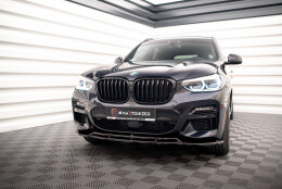 Street+ Spoilerlippe Front Ansatz V.1 passend für BMW X3 M40d / M40i / M-Paket G01 schwarz Hochglanz