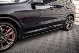 Seitenschweller Ansatz Cup Leisten für BMW X3 G01 M Paket schwarz Hochglanz