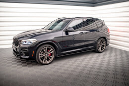 Seitenschweller Ansatz Cup Leisten V.1 passend für BMW X3 M40d / M40i / M-Paket G01 schwarz Hochglanz