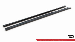 Seitenschweller Ansatz Cup Leisten V.1 passend für BMW X3 M40d / M40i / M-Paket G01 schwarz Hochglanz