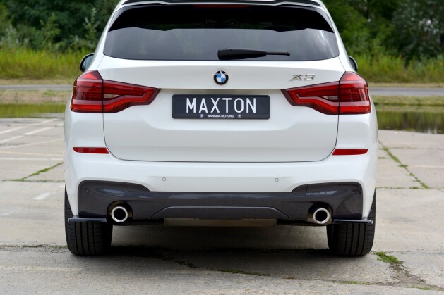 Heck Ansatz Flaps Diffusor passend für BMW X3 G01 M Paket Carbon Look