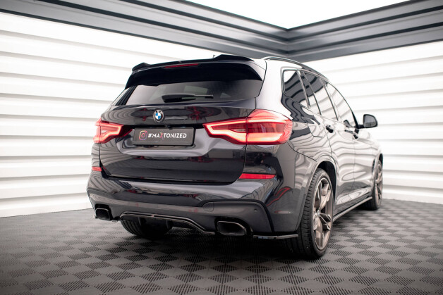 Heck Spoiler Aufsatz Abrisskante passend für BMW X3 M40d / M40i / M-Paket G01 / iX3 G08 Facelift schwarz Hochglanz