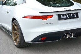 Heck Ansatz Flaps Diffusor passend für JAGUAR F-TYPE schwarz Hochglanz