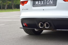 Heck Ansatz Flaps Diffusor passend für JAGUAR F-TYPE schwarz Hochglanz