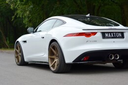 Seitenschweller Ansatz Cup Leisten passend für JAGUAR F-TYPE schwarz Hochglanz