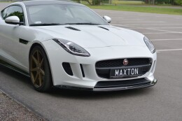 Street+ Spoilerlippe Front Ansatz V.1 passend für Jaguar F-TYPE schwarz Hochglanz