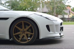 Street+ Spoilerlippe Front Ansatz V.1 passend für Jaguar F-TYPE schwarz Hochglanz