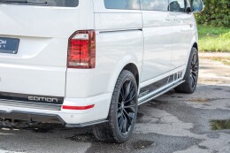 Seitenschweller Ansatz Cup Leisten passend für VW T6 schwarz Hochglanz