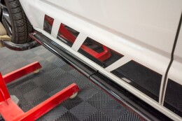 Seitenschweller Ansatz Cup Leisten passend für VW T6 schwarz Hochglanz
