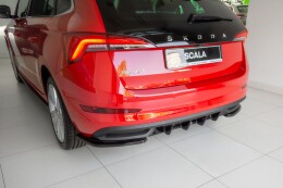 Heck Ansatz Diffusor passend für Skoda Scala schwarz...