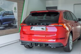 Heck Ansatz Flaps Diffusor passend für Skoda Scala schwarz Hochglanz