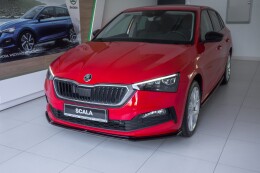 Cup Spoilerlippe Front Ansatz V.3 passend für Skoda Scala schwarz Hochglanz