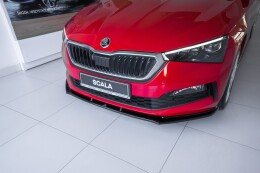Street+ Spoilerlippe Front Ansatz V.1 passend für Skoda Scala schwarz Hochglanz