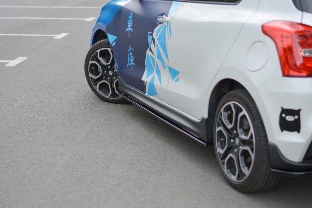 Seitenschweller Ansatz Cup Leisten passend für SUZUKI SWIFT 6 SPORT schwarz Hochglanz