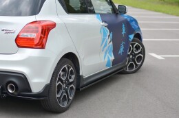Seitenschweller Ansatz Cup Leisten für Suzuki Swift Sport Mk6 schwarz Hochglanz