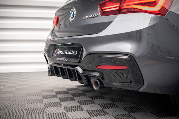 Heck Ansatz Diffusor für BMW 1 F20/ F21 Facelift M-Power schwarz