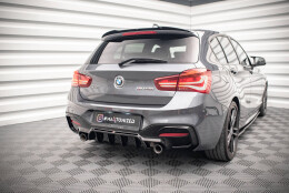 Heck Ansatz Diffusor passend für Bmw 1 F20/ F21 Facelift M-Power schwarz Hochglanz