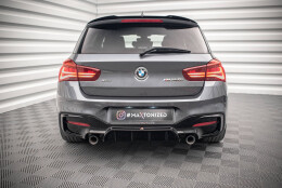 Heck Ansatz Diffusor passend für Bmw 1 F20/ F21 Facelift M-Power schwarz Hochglanz